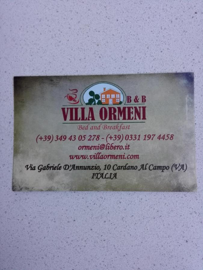 Villa Ormeni Cardano Al Campo Ngoại thất bức ảnh
